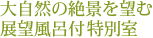 大自然の絶景を望む展望風呂付特別室